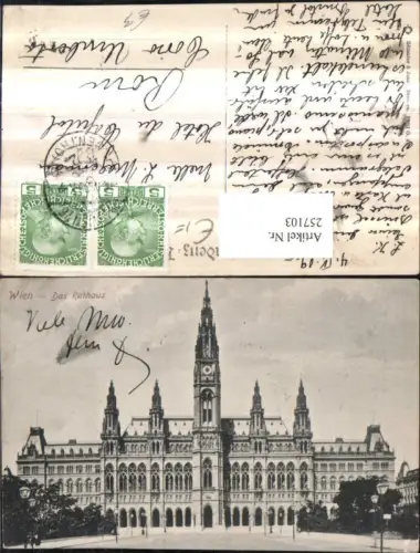 257103,Wien 1 Das Rathaus
