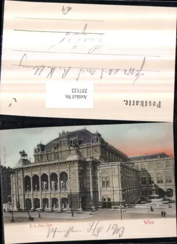 257122,Wien 1 K. k. Hof-Oper