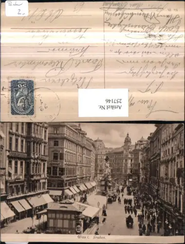 257146,Wien 1 Graben Geschäfte Dreifaltigkeitssäule Pestsäule