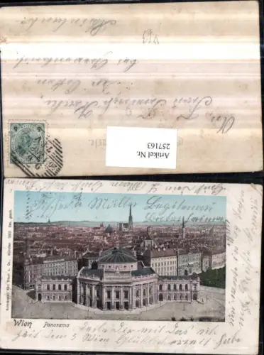 257163,Wien 1 Totale Panorama Burgtheater