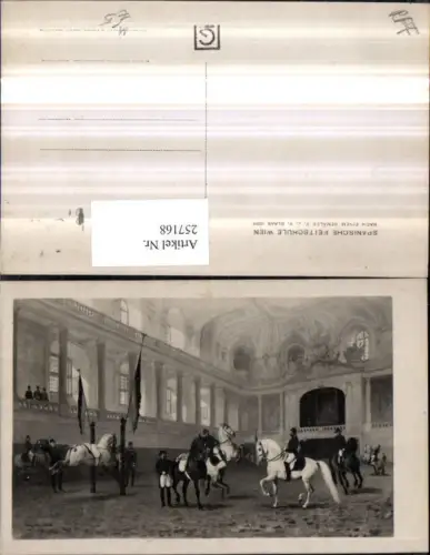 257168,Wien 1 Spanische Reitschule Pferde Lipizzaner Dressurreiter