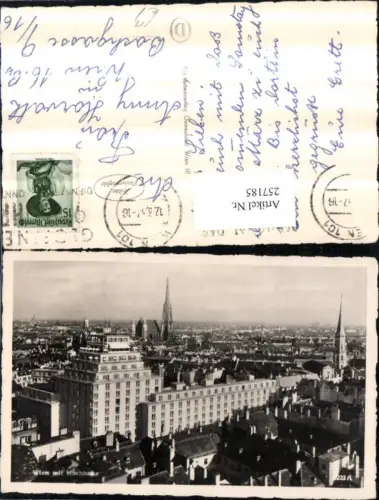 257185,Wien 1 Totale m. Hochhaus u. Stephansdom