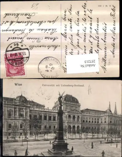 257213,Wien 1 Universität m. Liebenberg-Denkmal pub Brüder Kohn B.K.W.I. 275