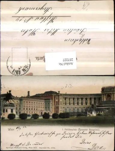 257227,Wien 1 Heldenplatz m. Denkmäler pub Sperling 17724
