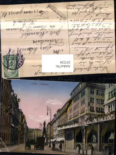 257228,Wien 1 Graben Straßenansicht Pestsäule pub Brüder Kohn B.K.W.II. 28