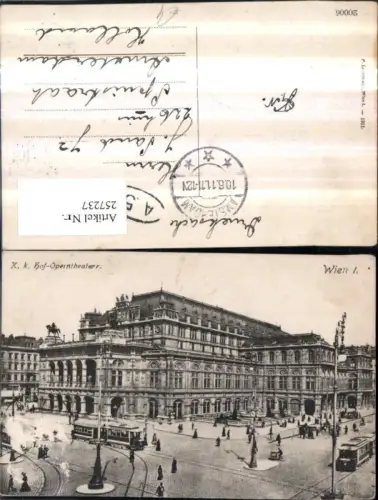 257237,Wien 1 Hof-Operntheater Straßenbahnen