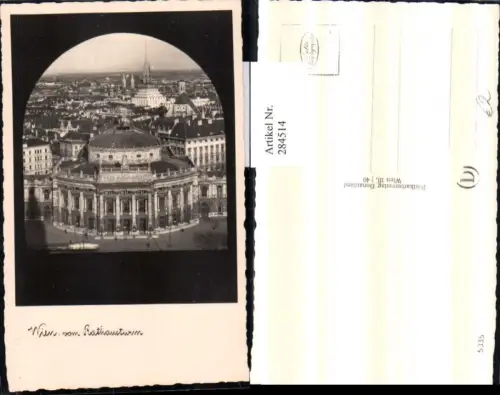 284514,Wien Innere Stadt Totale vom Rathausturm