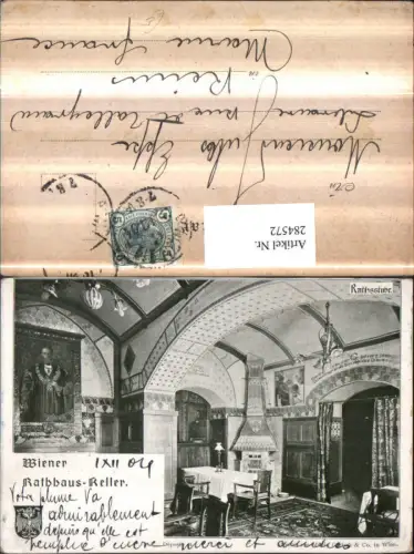 284572,Wien Innere Stadt Rathaus-Keller Innenansicht Rathausstube