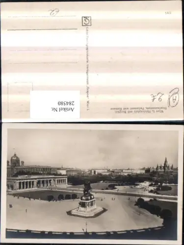 284580,Wien Innere Stadt Heldenplatz m. Burgtor Staatsmuseum Parlament u. Rathaus
