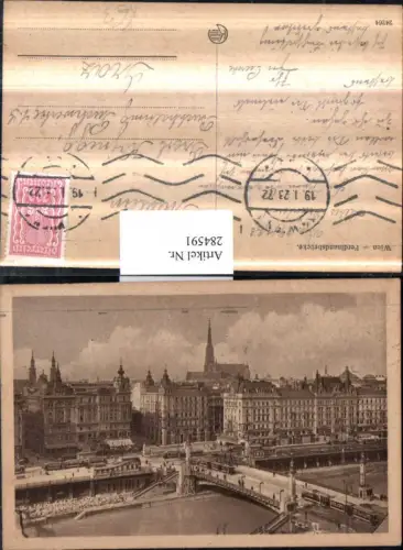 284591,Künstler AK Wien Innere Stadt Ferdinandsbrücke Brücke pub Kilophot 24264