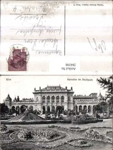 284598,Wien Innere Stadt Kursalon im Stadtpark