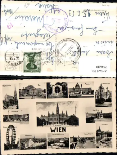284600,Wien Innere Stadt Rathaus Oper Museum Parlament Hochhaus Schönbrunn Mehrbildkarte