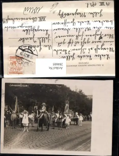 284605,Foto AK Wien Innere Stadt Deutsches Bundes Sängerfest Festzug