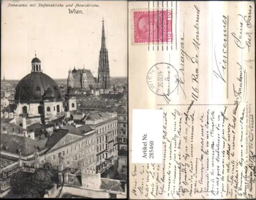 285460,Wien Innere Stadt Panorama m. Stephansdom u. Peterskirche