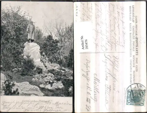 285476,Wien Innere Stadt Anzengruber-Denkmal pub Brüder Kohn B.K.W.I.