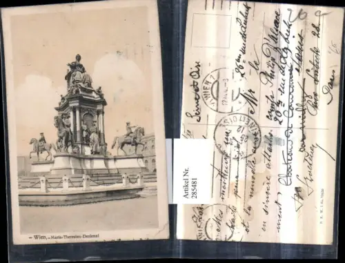 285481,Wien Innere Stadt Maria-Theresien-Denkmal pub Brüder Kohn B.K.W.I. 728/20