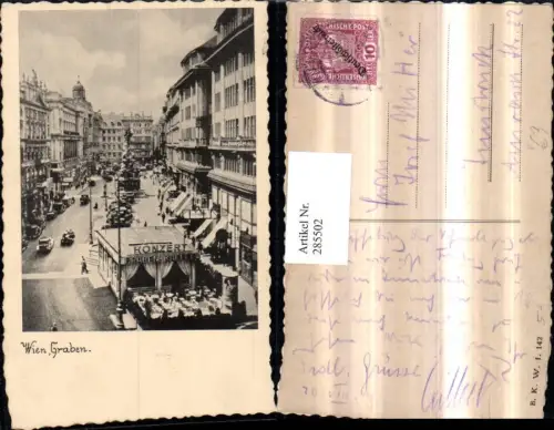 285502,Wien Innere Stadt Graben Konzert Kaffee Pestsäule Geschäfte pub Brüder Kohn B.K.W.I. 142