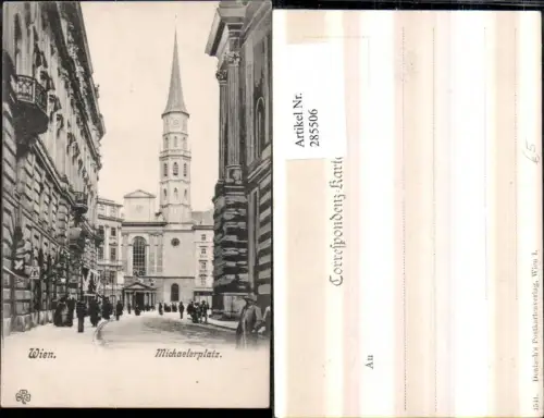 285506,Wien Innere Stadt Michaelerplatz Straßenansicht pub Deutsch 1541