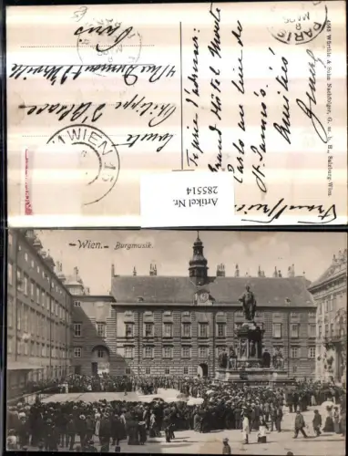 285514,Wien Innere Stadt Burgmusik Burghof Wachablösung Denkmal