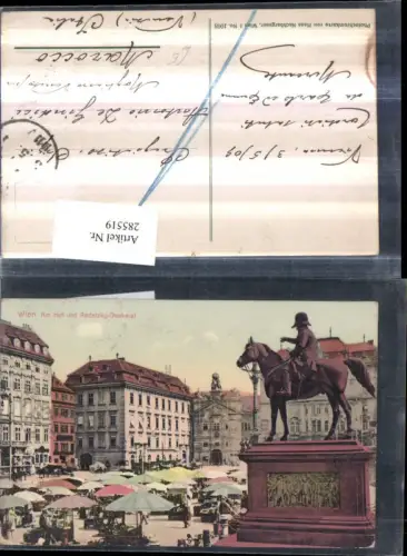 285519,Wien Innere Stadt Am Hof Markt m. Radetzky-Denkmal