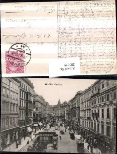 285525,Wien Innere Stadt Graben Straßenansicht Pestsäule Geschäfte pub Brüder Kohn B.K.W.I. 46
