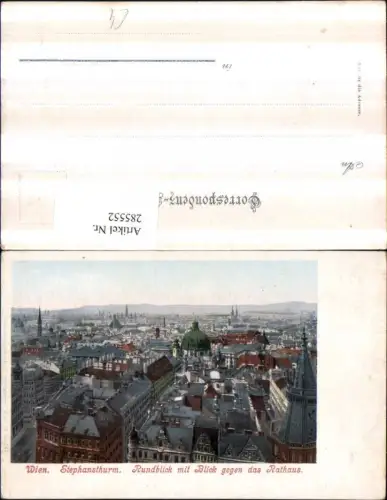 285552,Wien Innere Stadt Totale Rundblick vom Stephansturm