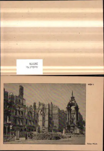 285578,Wien Innere Stadt Hoher Markt Zerstörung Brunnen