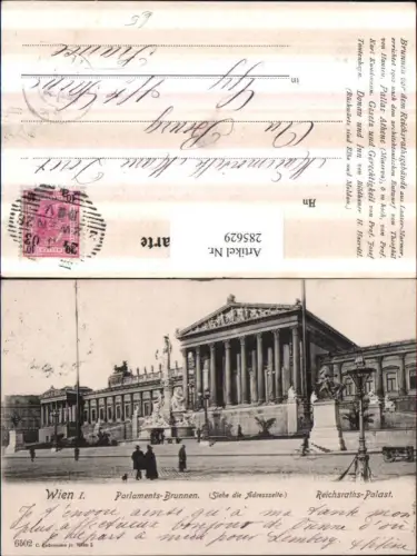 285629,Wien Innere Stadt Parlaments-Brunnen Reichsrats-Palast Parlament