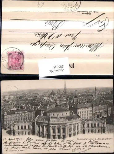 285635,Wien Innere Stadt Totale Panorama m. k. k. Hofburgtheater