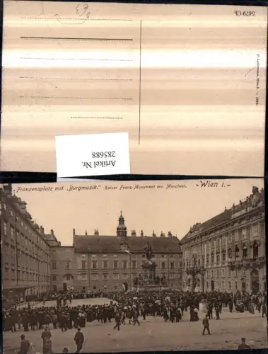 285688,Wien Innere Stadt Franzensplatz m. Burgmusik Kaiser Franz-Monument