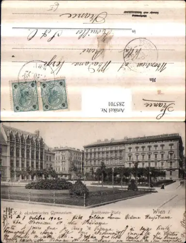 285701,Wien Innere Stadt K. k. Akademisches Gymnasium Beethoven-Platz