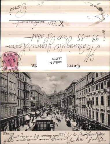 285709,Wien Innere Stadt Graben Straßenansicht Geschäfte Pestsäule