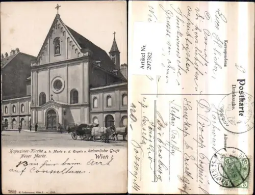 297382,Wien Innere Stadt Neuer Markt Kapuziner-Kirche u. Kaiserliche Gruft