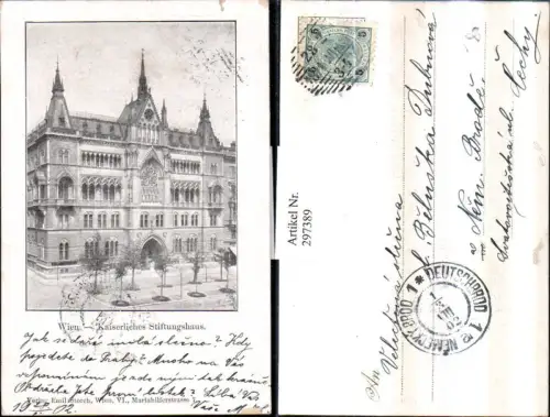297389,Wien Innere Stadt Kaiserliches Stiftungshaus Gebäude