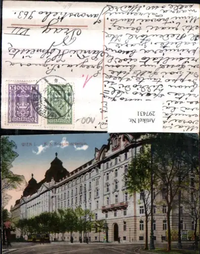 297431,Wien Innere Stadt K. k. Kriegsministerium Gebäude