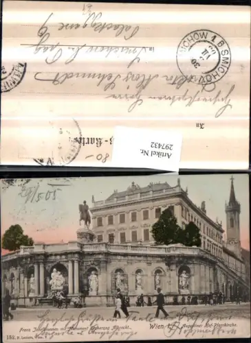 297432,Wien Innere Stadt Augustiner Hof-Pfarrkirche u. Franz Josefbrunnen m. Monument Albrecht