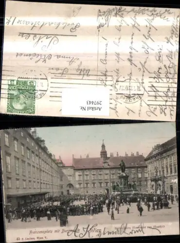 297443,Wien Innere Stadt Franzensplatz m. Burgmusik Monument Kaiser Franz