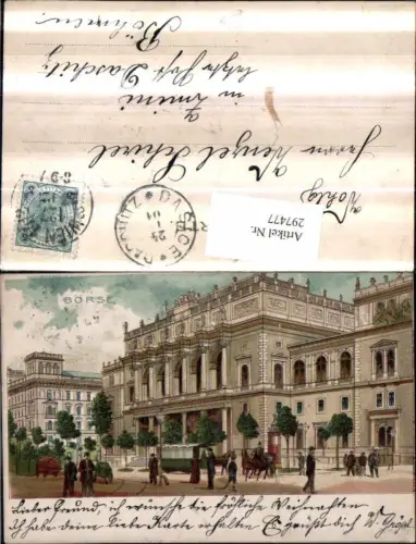 297477,Litho AK Wien Innere Stadt Börse Gebäude