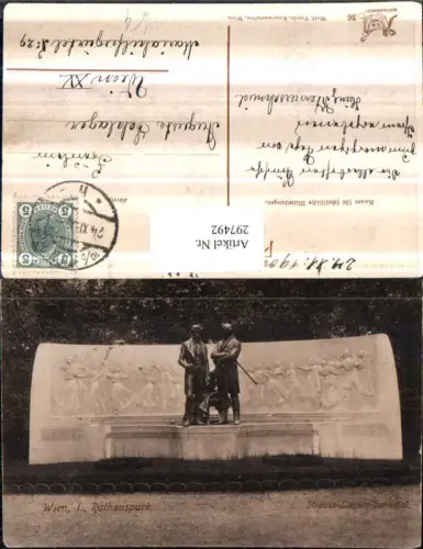 297492,Wien Innere Stadt Rathaus-Park Strauß-Lanner-Denkmal
