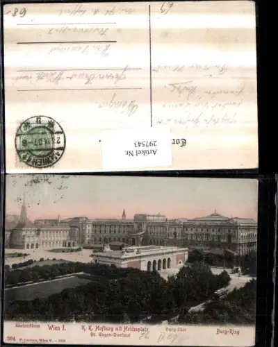 297543,Wien Innere Stadt Burg-Ring Hofburg m. Heldenplatz Denkmal Burg-Tor Stephansdom