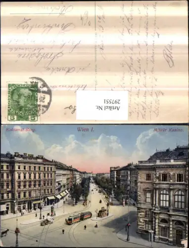 297551,Wien Innere Stadt Kolowrat-Ring Militär-Kasino Casino Straßenansicht