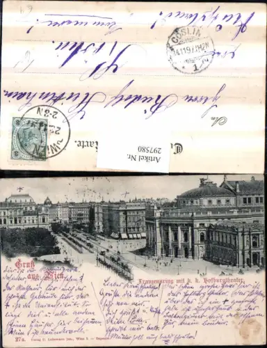 297580,Wien Innere Stadt Franzensring m. k. k. Hofburgtheater