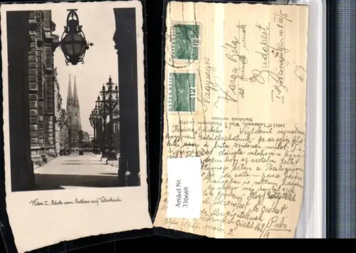 330669,Wien Innere Stadt Blick v. Rathaus auf Votivkirche