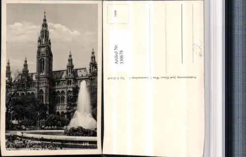 330678,Wien Innere Stadt Rathaus Springbrunnen
