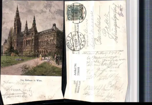 330688,Künstler AK Rudolf Blant Wien Innere Stadt Rathaus