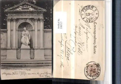 330717,Wien Innere Stadt Franz Grillparzer Denkmal pub Deutsch