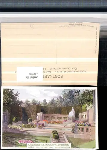 330748,Künstler AK R. Bernt Wien Innere Stadt Volksgarten Kaiserin Elisabeth-Denkmal