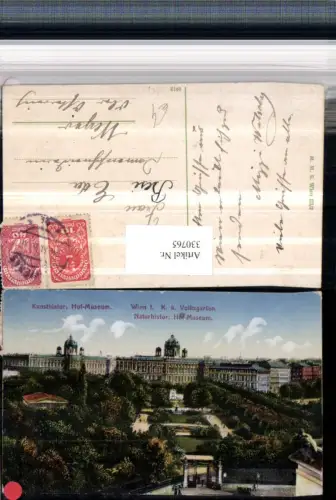 330765,Wien Innere Stadt Volksgarten m. Kunsthistorischen u. Naturhistorischen Museum