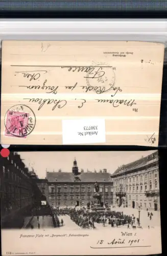 330773,Wien Innere Stadt Franzens-Platz m. Burgmusik Fahnenübergabe
