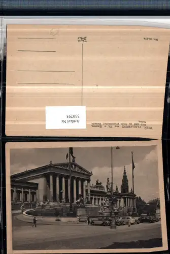 330795,Wien Innere Stadt Parlament m. Brunnen Oldtimer